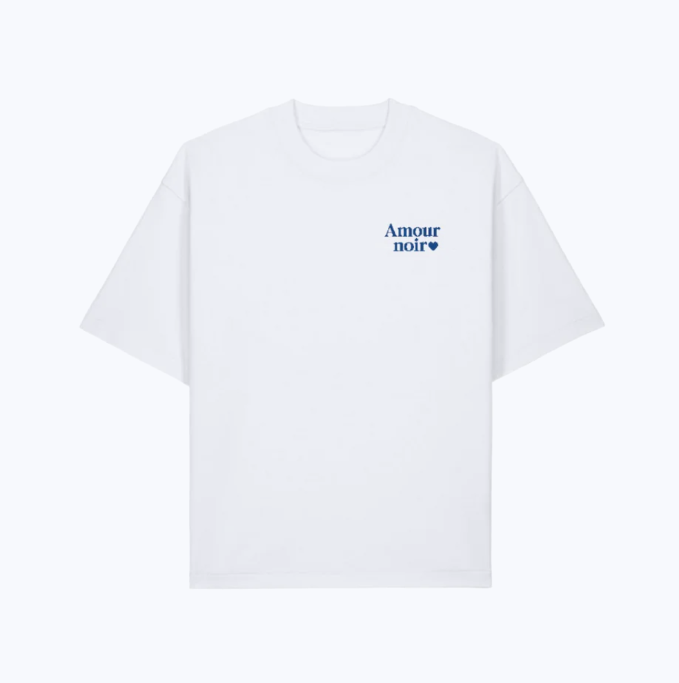 Tee-Shirt blue Amournoir❤️ oversize ! Woke! Paris