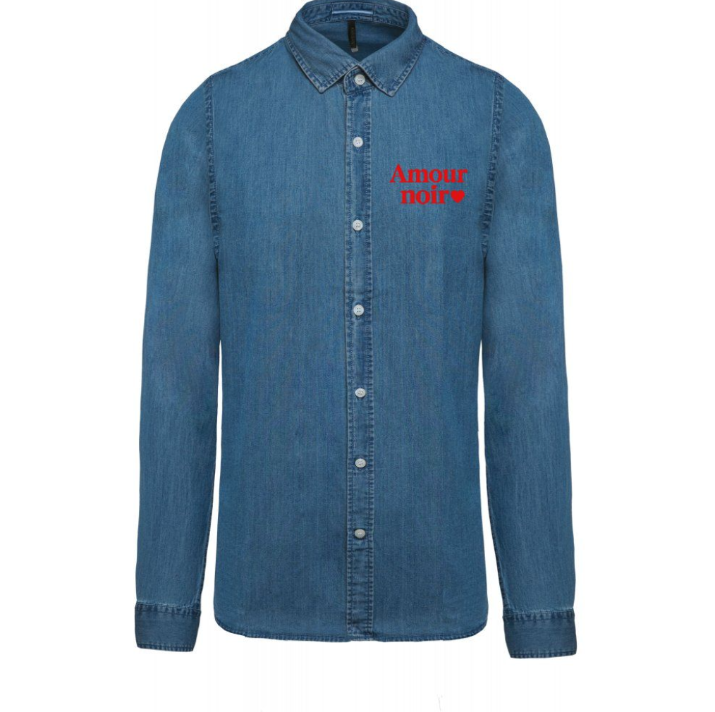 Denim shirt  Amournoir❤️  - Chambray Blue Woke! Paris