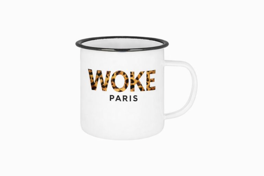 ❤️ WOKE Paris- White 12oz Enamel Mug ❤️ Woke! Paris