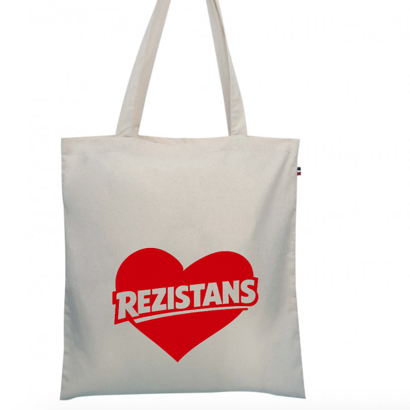 ❤️ Rezistans  -  Red Guerilla 🇫🇷 Tote Bag ❤️ WOKE Paris
